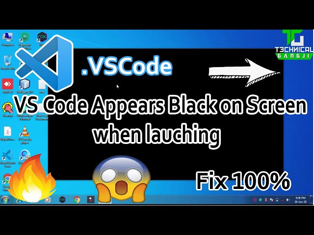 VS Code Appears Black on Screen when lauching