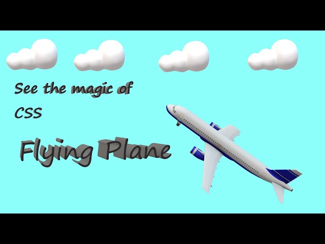 Flying or landing aeroplane using pure HTML | CSS without JS