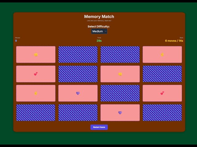Memory Game Demo