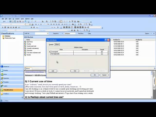 NVivo Tutorials: Cases and Attributes
