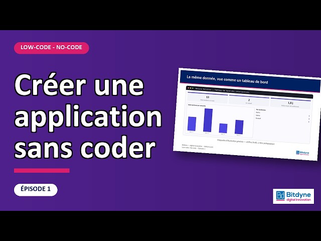 Low-code / No-code #1 — Créer une application sans coder