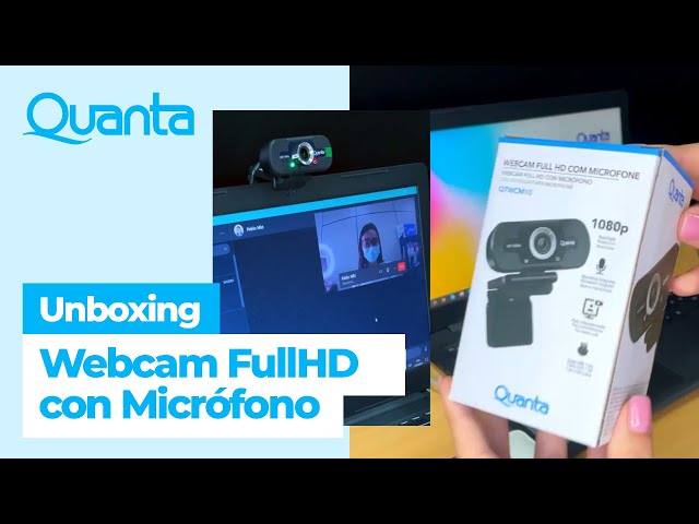 Unboxing y Tutorial de la Webcam 1080p con Micrófono incluido - QTWCM10 Quanta