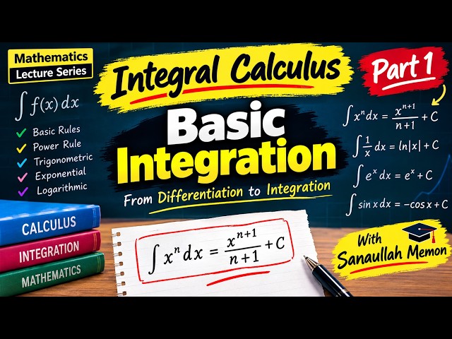 Basic of integration (integral calculas) full explantion basic rules formulas solved examples.