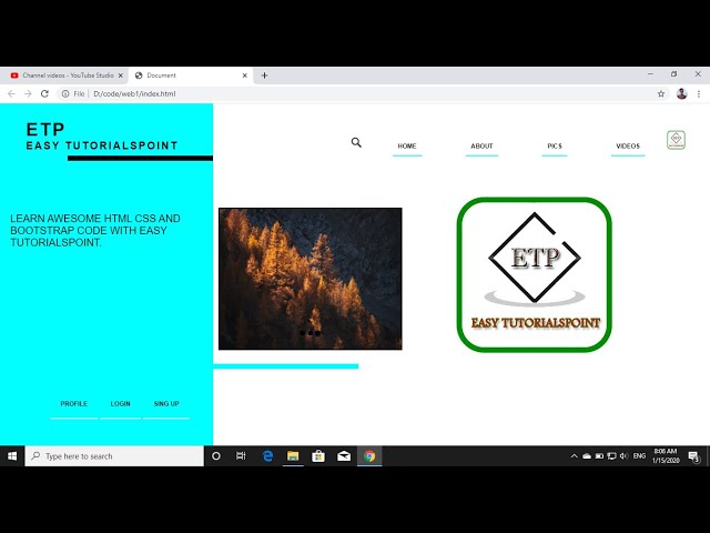 build website using html5 and css. slider image using css.||how to create menu. custom sidebar||