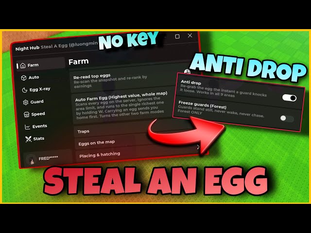 🥚[KEYLESS] STEAL AN EGG SCRIPT | ANTI DROP, GODMOD, AUTO STEAL BEST, AND MORE🔥
