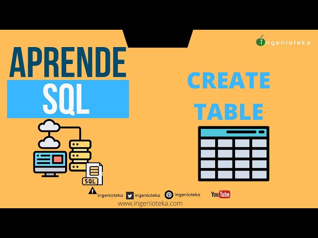 🤖04: CREAR TABLA en SQL de forma sencilla. CREATE TABLE | @Ingenioteka