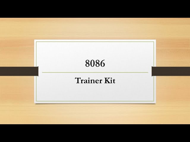 Using 8086 Microprocessor Kit