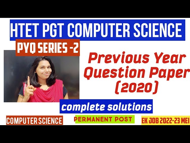 #2 HTET PGT COMPUTER SCIENCE 2020 PYQ SERIES -2 || NS CLASSES
