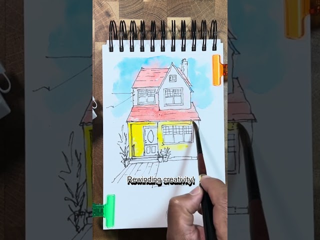 Painting Light and Shadows ✨  #urbansketching #drawing #watercolor #sketchbook  #sketch