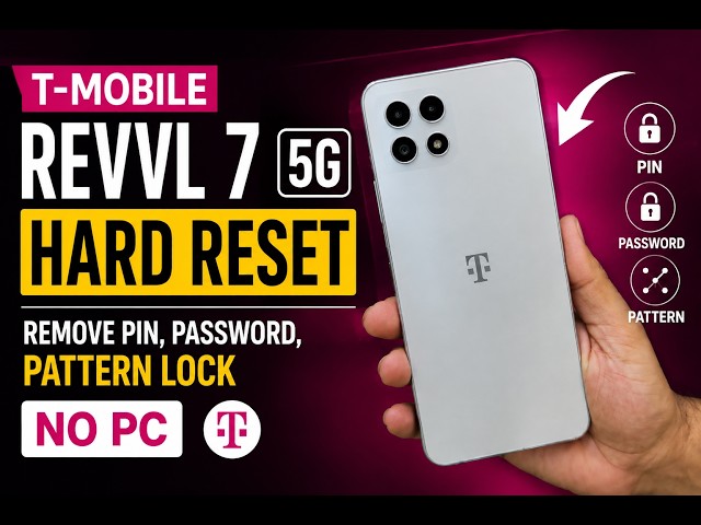 T-Mobile REVVL 7 5G Hard Reset | Remove PIN, Password & Pattern Lock Without PC