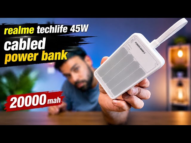 Realme TechLife 20000mAh 45W Power Bank Review 🔥 | Compact Design + Fast Charging | Best Power Bank?
