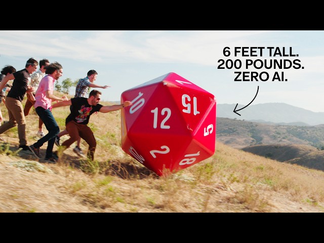 We rolled a GIANT D20 down a giant hill