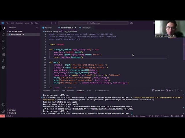 A01666331 Hash Function Video