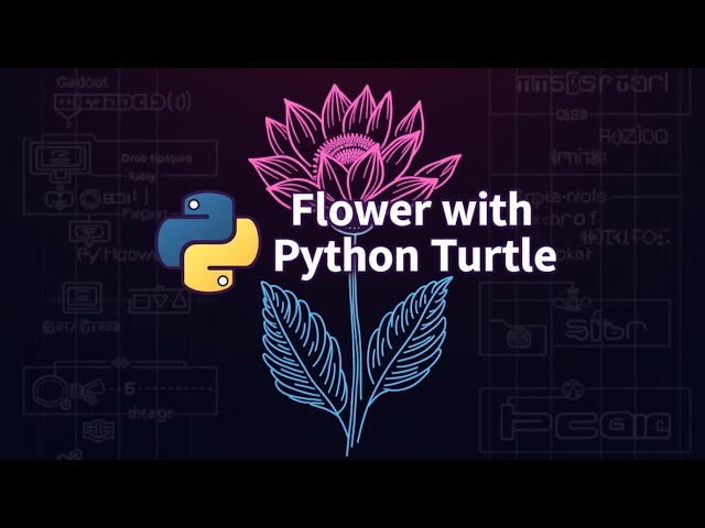 Draw Beautiful Flowers with Python Turtle Easy Turtle Graphics Art Tutorial | Python  for Beginners