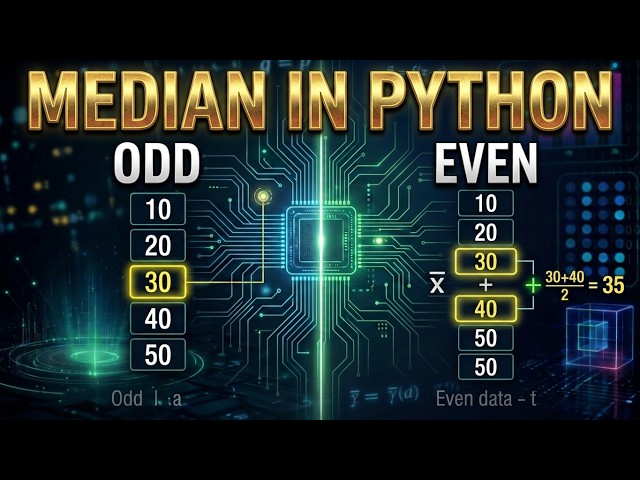 Median Method in Python | Handle Odd & Even Datasets What is median method? #median #medianinpython