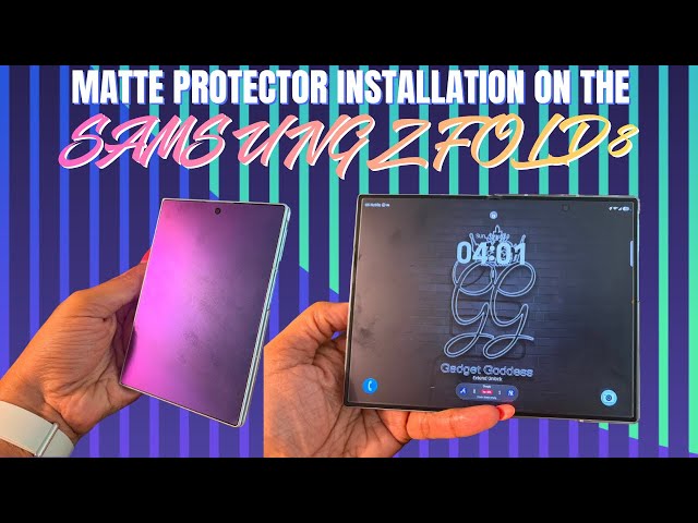Matte Hydrogel and Privacy Screen Protector Installation Samsung Galaxy Z Fold 8
