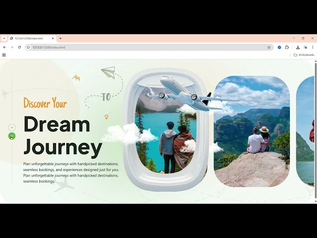 Create Stunning Travel Website Hero Section Using HTML CSS & JavaScript | Tiny Slider