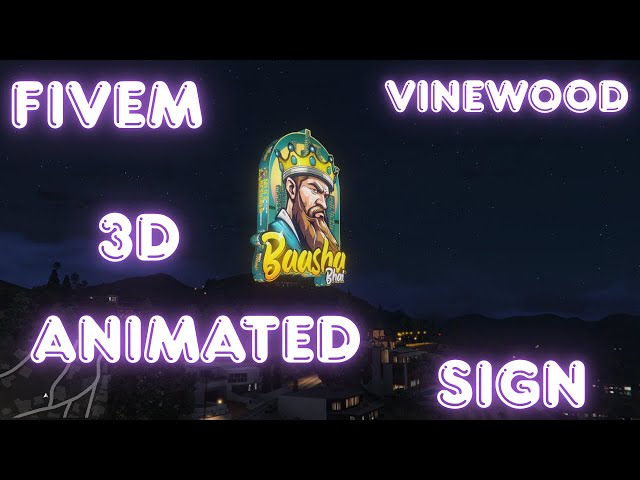 Fivem 3D Vinewood Sign / Custom 3D Vinewood Sign