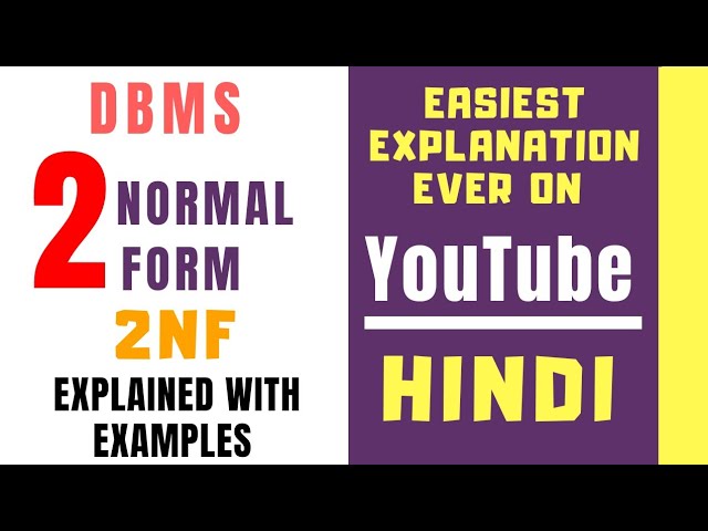 Second Normal Form Explained with Examples ll 2NF and Partial Dependency Explained in Hindi ll DBMS