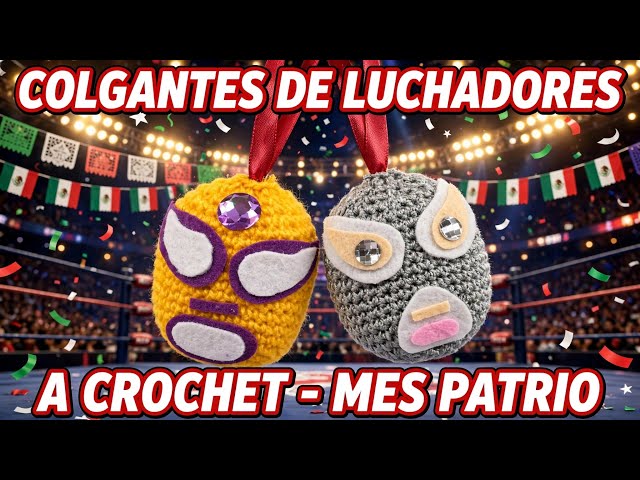 Cómo aprender a tejer COLGANTES LUCHADORES Tutorial paso a paso tejido en ganchillo 