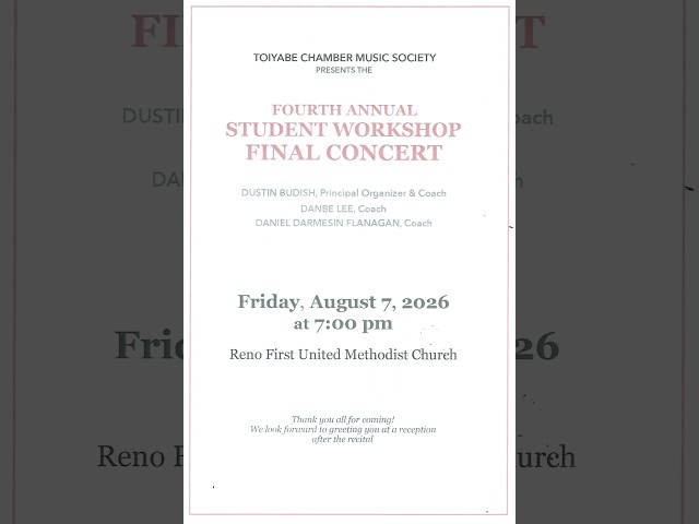 2026 Toiyabe Chamber Music Society Student Workshop, Quartet Blue