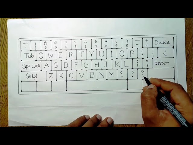 Computer keyboard drawing easily/How to draw keyboard in easy way
