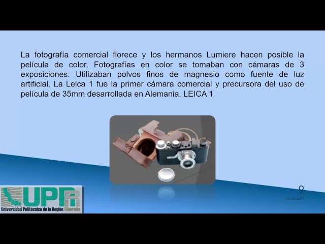 UPRR -  Evolución de la cámara fotográfica