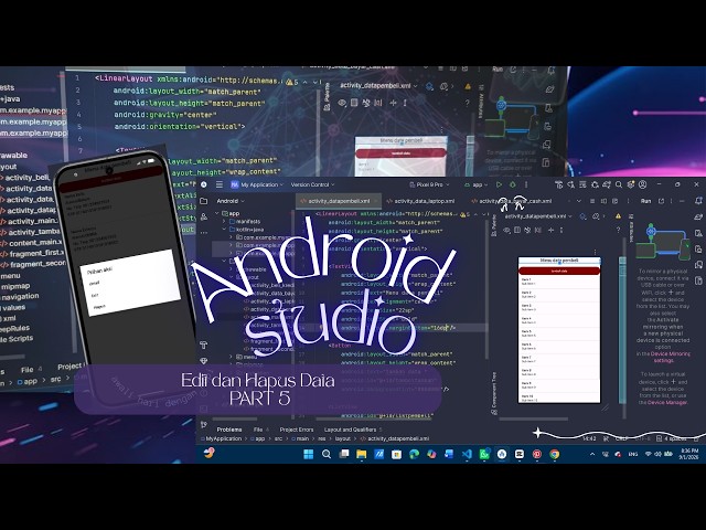 ANDROID STUDIO PART 5 (Aplikasi Penjualan Laptop ) Edit & Hapus Data || Pemograman Bergerak