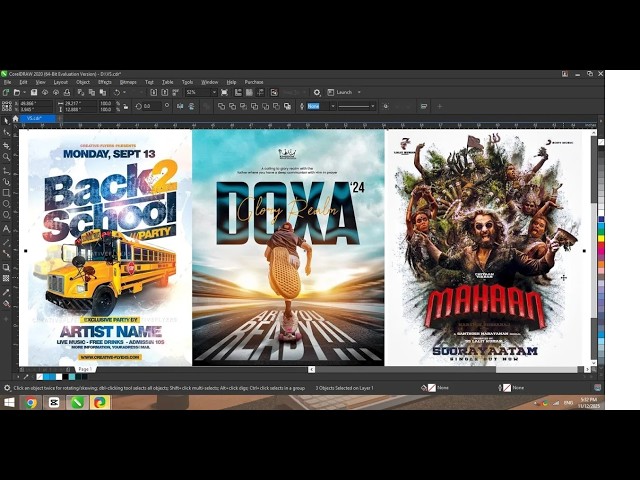 Create Eye-Catching Graphic Design Using Multiple Effects | CorelDRAW / Photoshop Tutorial