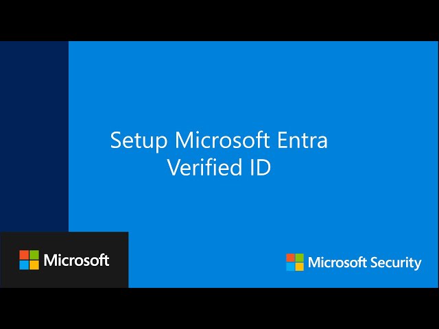 Setup Microsoft Entra Verified ID