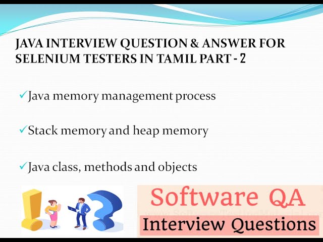 Heap & Stack memory java, Java memory management, Java class,  objects creation and method in Tamil
