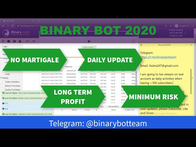 Binary Bot 2020 | Earn $$$ in 7 minutes