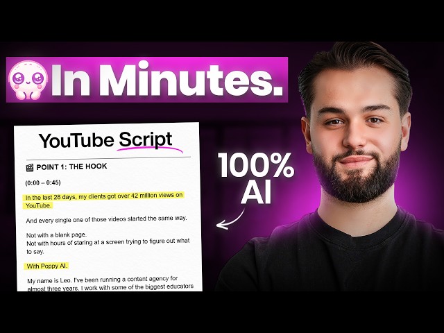 Watch Me Write a Full YouTube Script in 20 Minutes Using POPPY AI