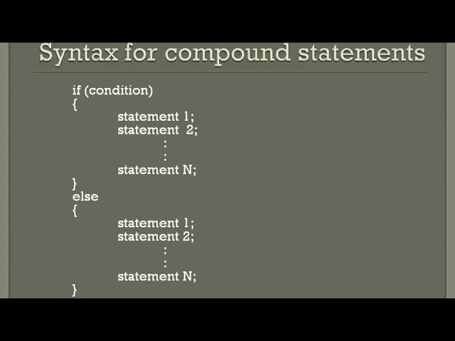 Selection Structures