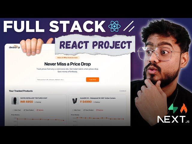 Full Stack React Project ( Price Tracker Platform ) - Next JS, Supabase, Firecrawl, Shadcn 🔥🔥