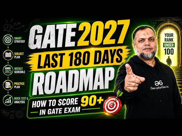 GATE 2027 Complete Roadmap || Crack GATE in 180 Days || 🎯 90+ Marks Strategy