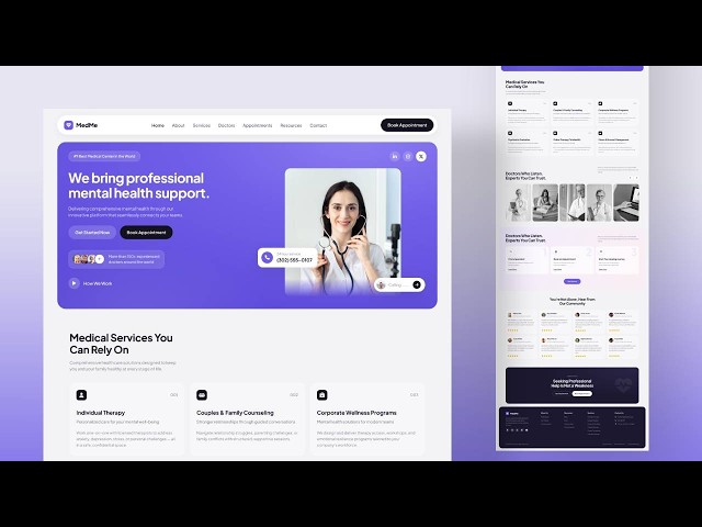 Build a Responsive Medical Healthcare Website Using HTML CSS And JavaScript