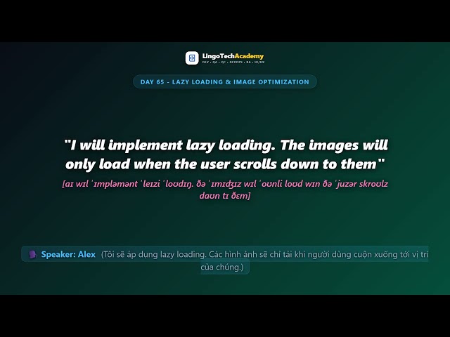 🚀 Day 65 - Lazy Loading & Image Optimization | English for Frontend Developers