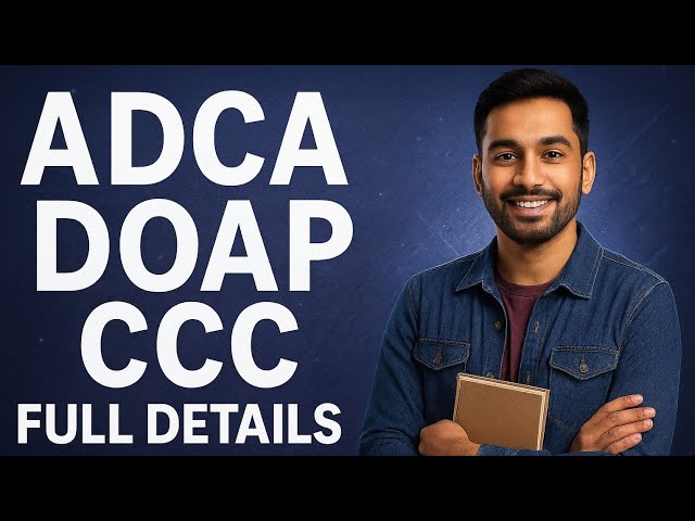 What is Adca Computer Course Details DOAP & CCC