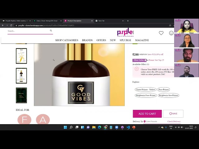 purplle clone with back-end and front-end.