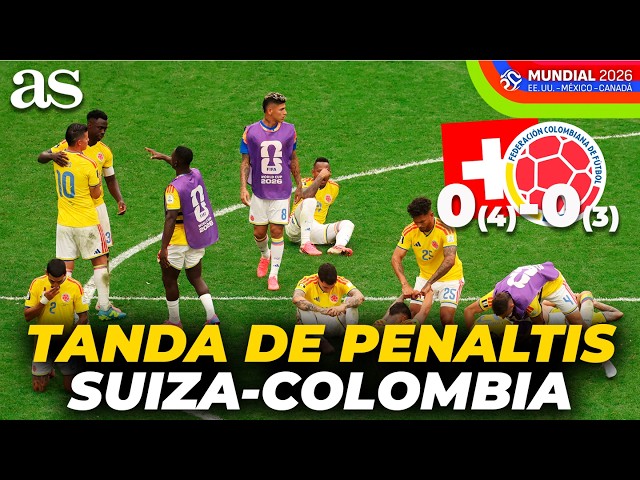 AGÓNICA TANDA DE PENALTIS del SUIZA 0 (4) - COLOMBIA 0 (3): VARGAS mete a SUIZA en la GLORIA