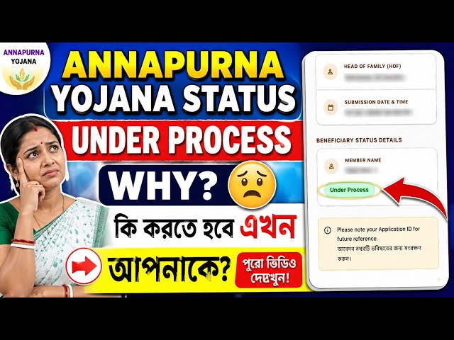 Annapurna Yojana Application Under Process Problem | Annapurna Application Status Under Process ki?