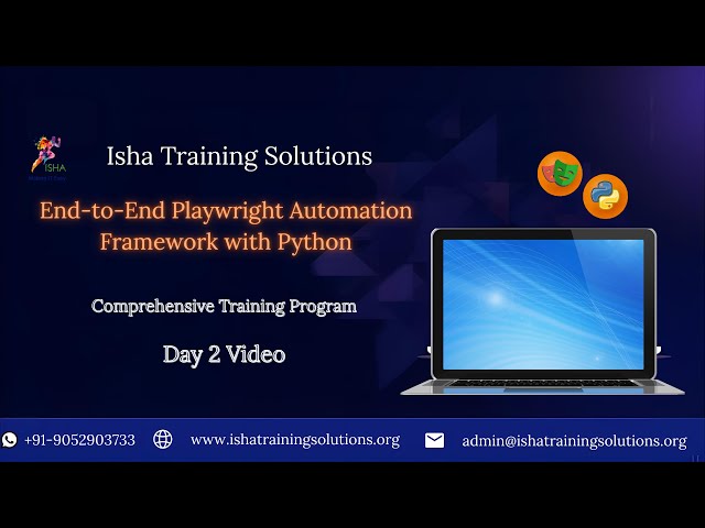 Playwright with Python Day 2 on 26th December 2025. Pls call/WhatsApp us +91-9052903733 to enroll