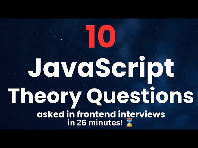 Top 10 JavaScript Interview Questions (Theory Edition) | Crack Your Next Frontend Interview 📖 #js
