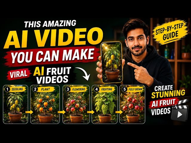 How to Make Viral AI Fruit Growth Videos on Mobile | Step-by-Step AI Video Tutorial