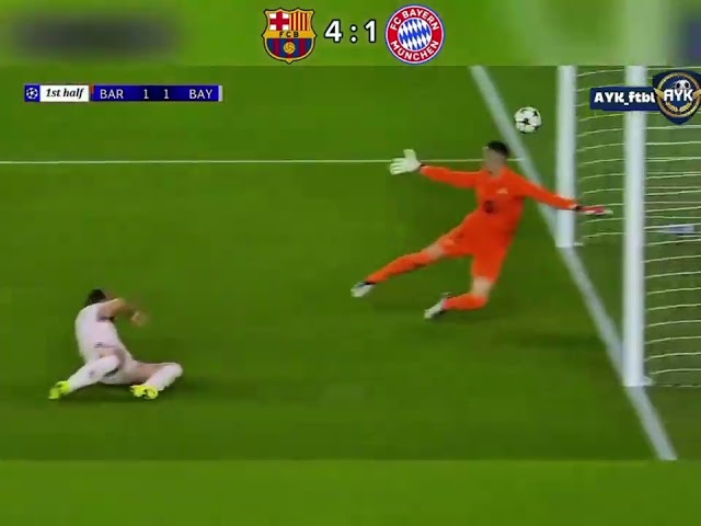 مباراة برشلونة ضد بايرن ميونخ وهاترك رافينها🔥❤️