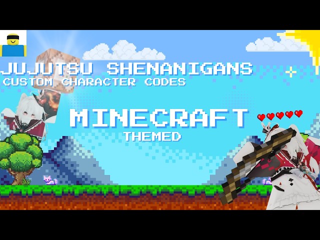 Minecraft Themed Character Showcase with Codes - Roblox Jujutsu Shenanigans