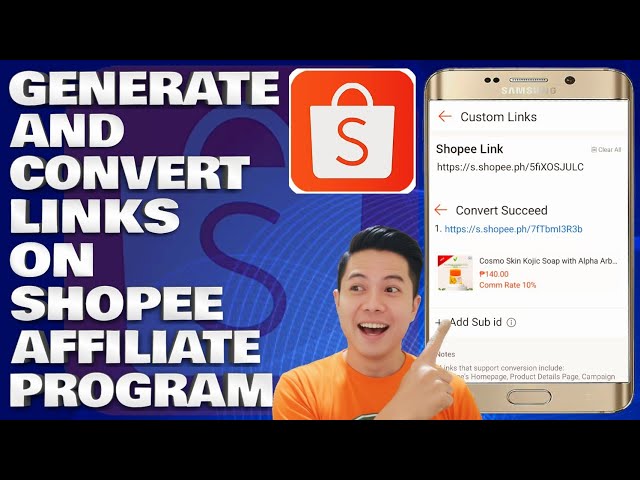 How To Generate and Convert Links on Shopee Affiliate Program (Shopee App Tutorial)