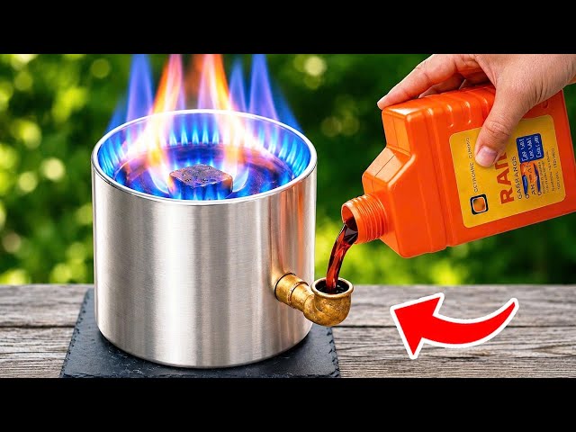 No electricity, no gas! This DIY 3-in-1 waste oil stove gives you free heat! Hidden free energy 🔥