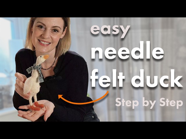 Needle Felting a Duck | Easy Wool + Wire Tutorial | Step by Step #needlefelting #animals #tutorial